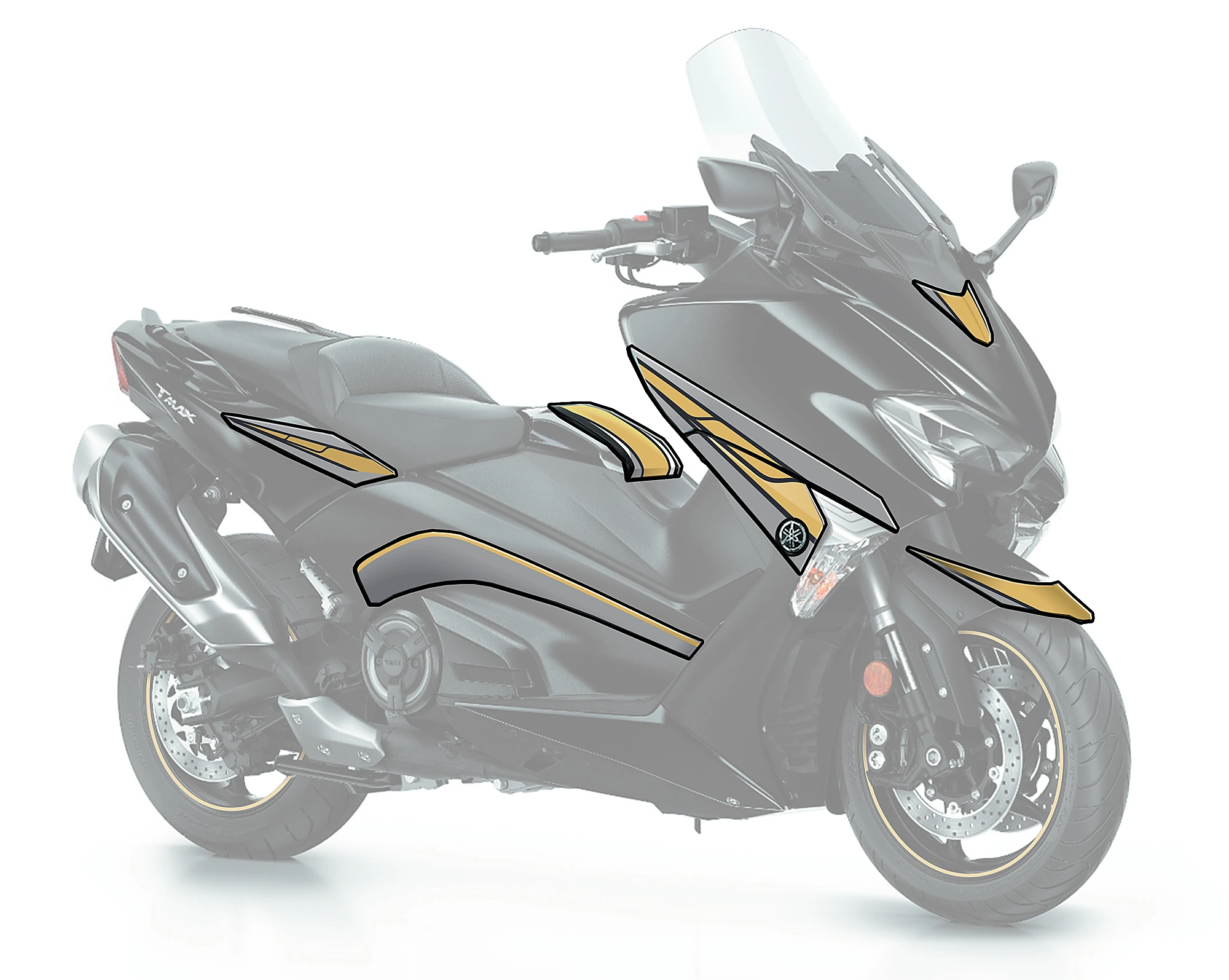 Aufkleberset für Motorroller/Motorrad - 7538